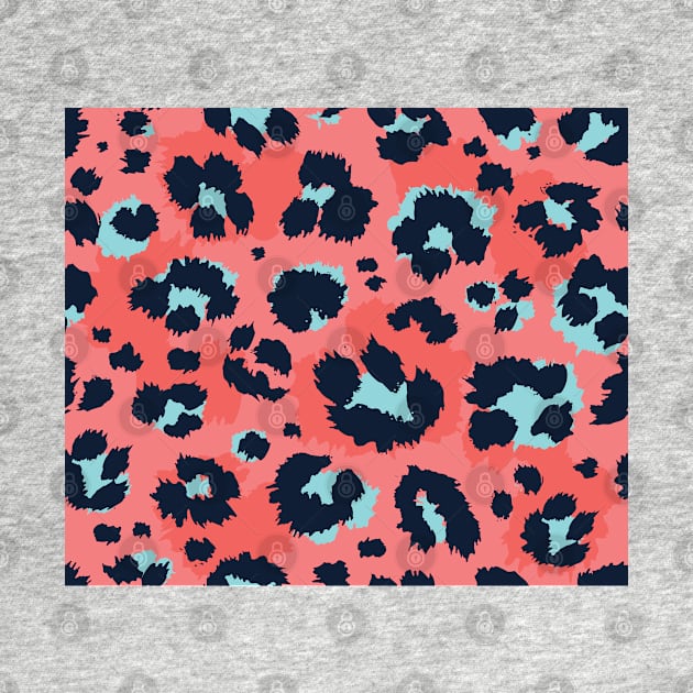 Pink And Red Leopard Animal Print Skin by RajaGraphica